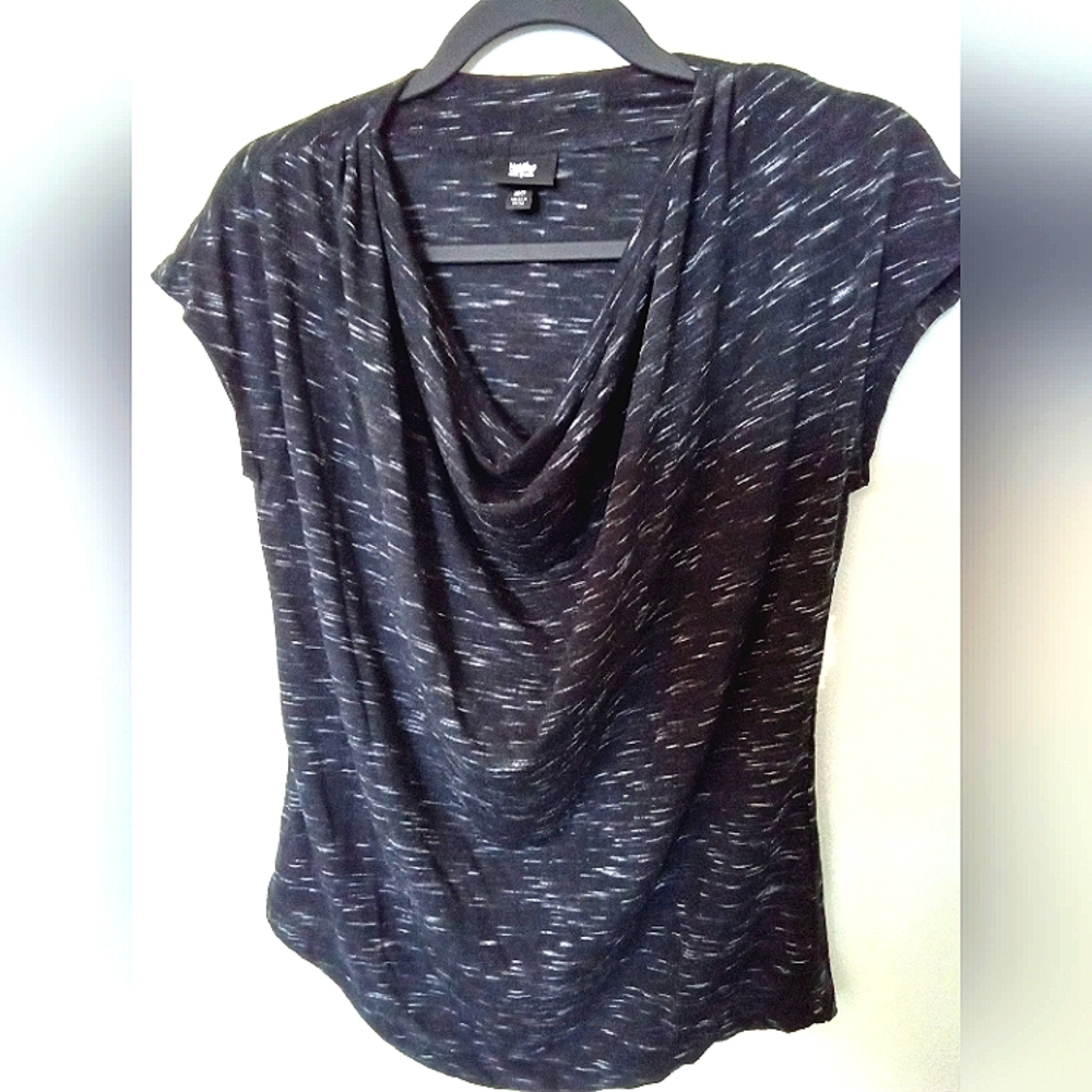 Massimo Marled Print Cowl Neck Top